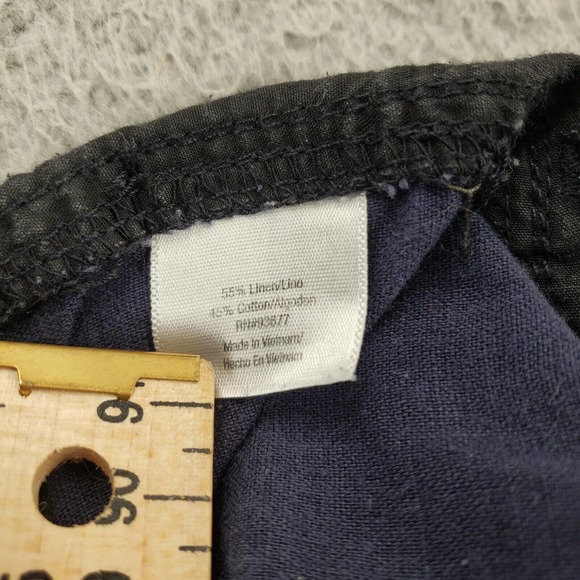 St John's Bay Shorts Womens 12 Linen Blue Cargo Utility Flat Front Pockets - Picture 9 of 13